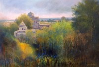 Tahir Bilal Ummi, 24 x 36 Inch, Oil on Canvas, Landscape Painting, AC-TBL-108 Tahir Bilal Ummi, 24 x 36 Inch, Oil on Canvas, Landscape Painting, AC-TBL-108
